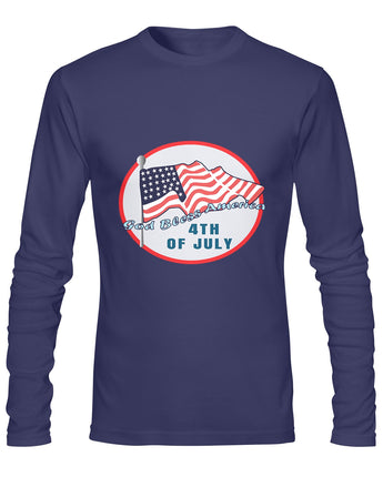 Customized Gildan Men's Long sleeve T-shirt | America Holiday Tee