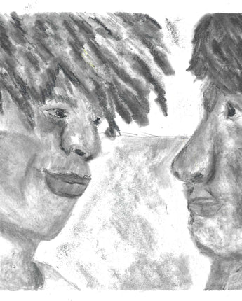 Graphite Drawing of African-American Young Adoloscents / Drawing of a Boy and Girl // Made with Graphite/Charcoal / Instant Download!