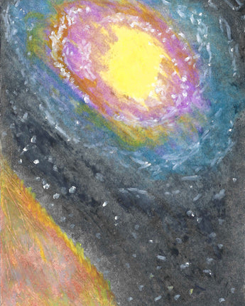 Nebula Galaxy Art | Mars Made with Oil Pastels | Watercolor Astronaut Space Clipart | Planet Digital Art | INSTANT DIGITAL DOWNLOAD