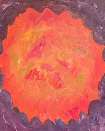 The Sun | Fireball | Starstruck Made with Oil Paints | Handpainted with Stellar-Quality Oils | Cosmic Explosion | Artistic Educational Gift