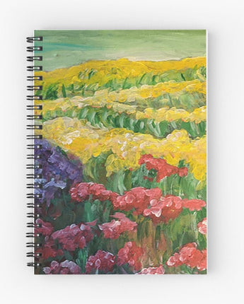 Spiral Notebook Diary Journal Roll for Mental Health Natural One | Floral Notebook | Floral Blank Notebook | Notebook | Natural One