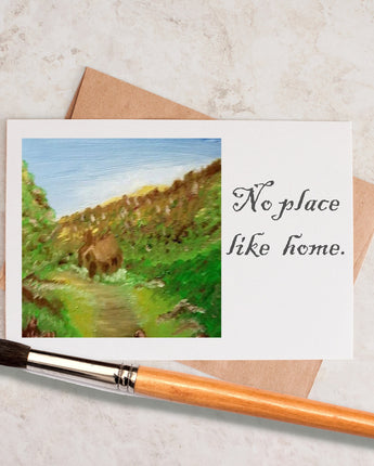 Small Postcard Acrylic Painting | Mountain Art Postcard | Plein Air Mountain Painting | Living Room Decor | Postcard Decor