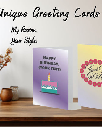 Unique Greeting Cards Customized | Personalized Occasion Cards, Made to Order, Handmade Card Designs, Custom Card Set